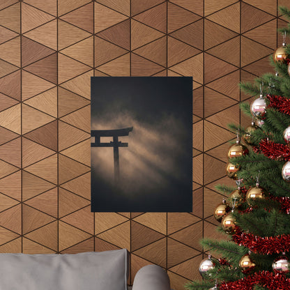 Spring Torii Gate Shadow Zen Wall Art Print | Luxurious Decor