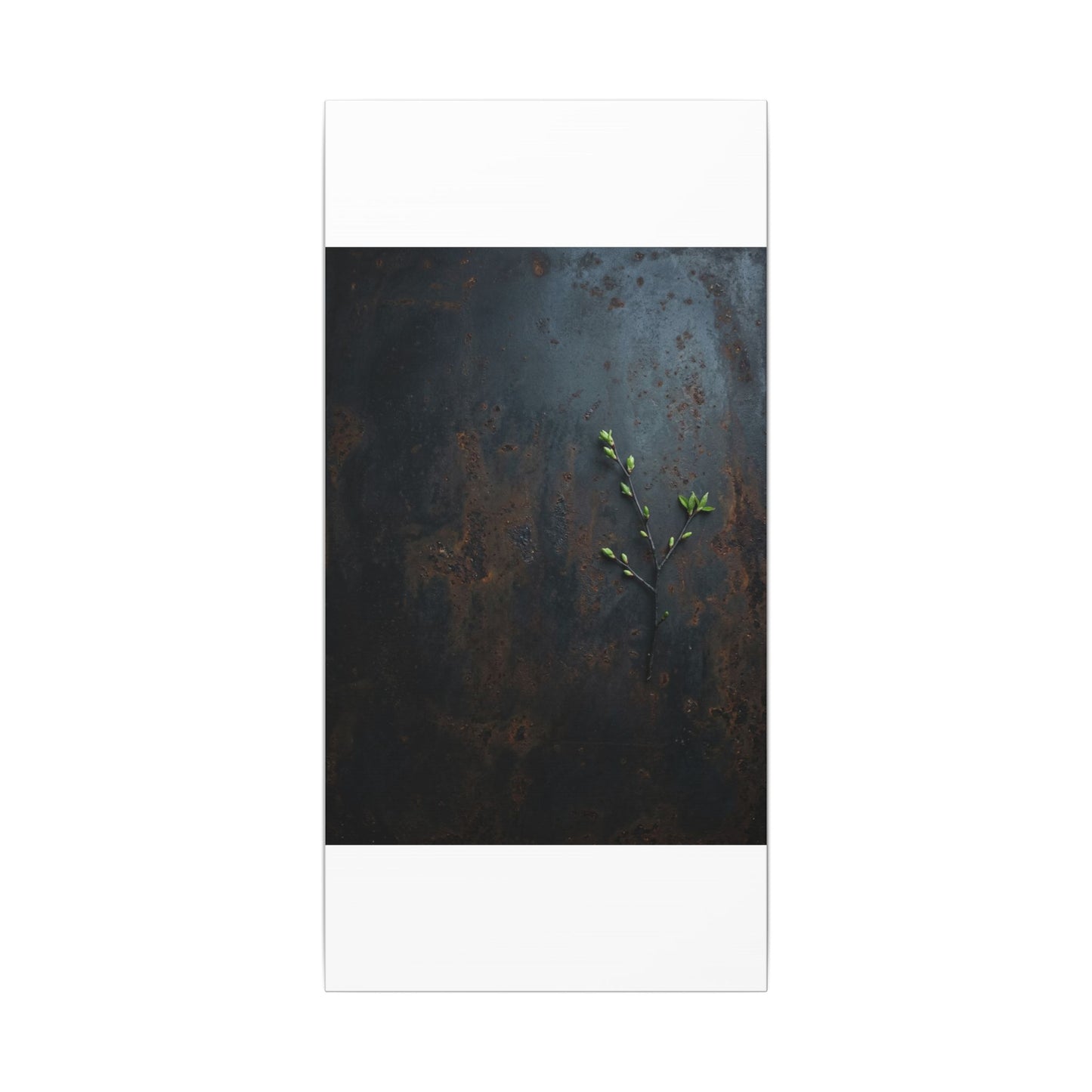 Rust Patina Moody Minimal Canvas Art | Moody Dark Japandi Art