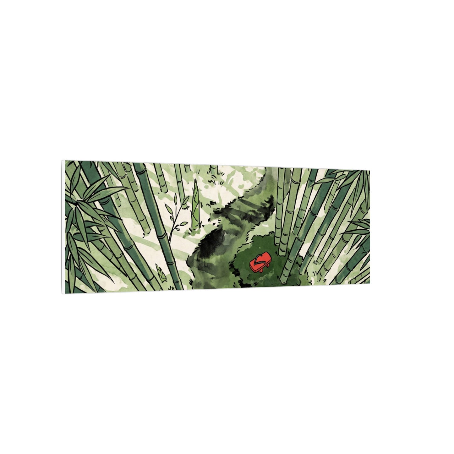 Peaceful Bamboo Grove Canvas Art - Ukiyo E Inspired Zen