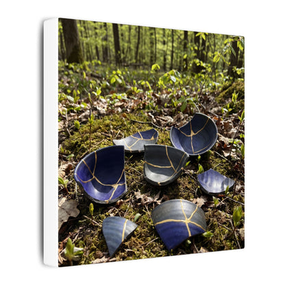 Philosophical Broken Pottery Canvas Art - Broken Beauty Kintsugi