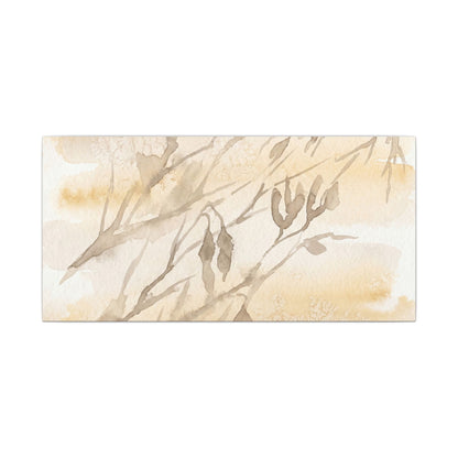 Shadow Play Winter Canvas Art | Japandi Warm Design