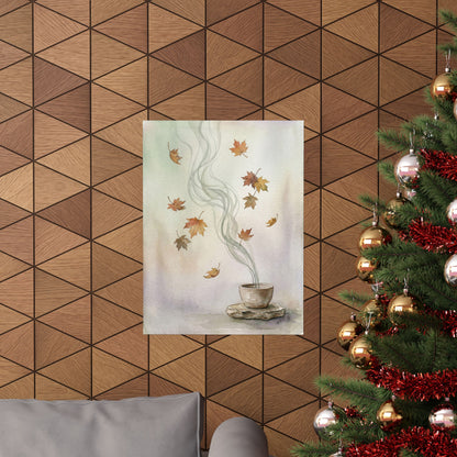 Kanso Incense Smoke Wall Art Print - Japandi Watercolor