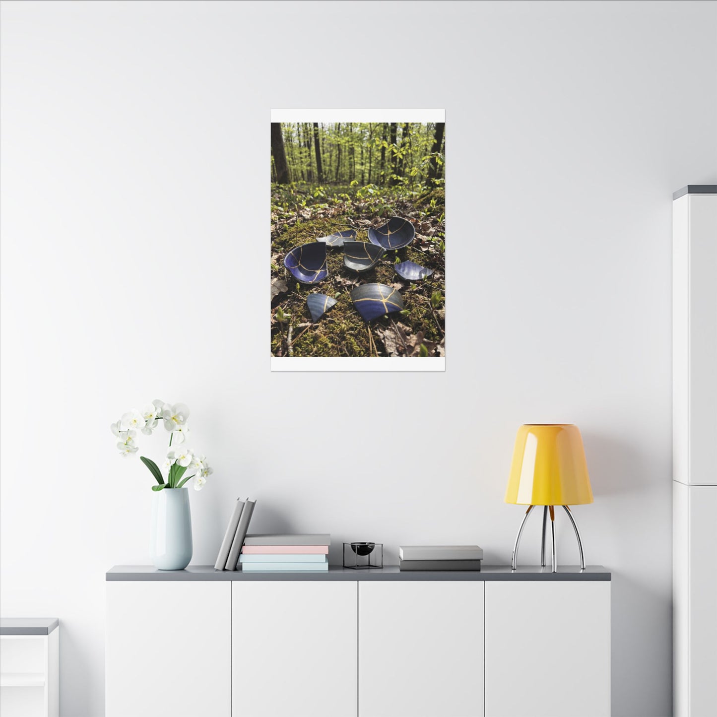 Philosophical Broken Pottery Canvas Art - Broken Beauty Kintsugi