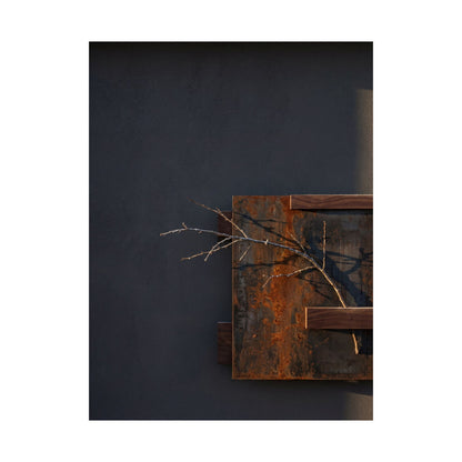 Ma Rust Patina Wall Art Print - Dark Japandi Dark Texture