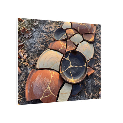 Winter Broken Pottery Gold Vein Canvas Art | Beautiful Decor