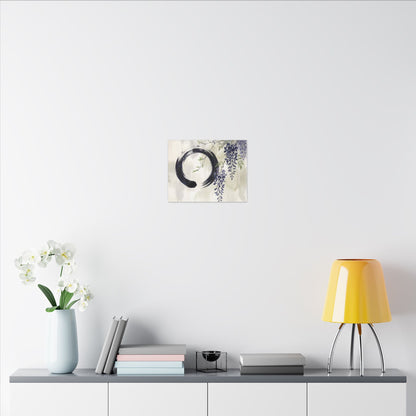 Wisteria Enso Canvas Art | Serene Zen Art