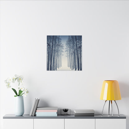 Bamboo Grove Canvas Art | Winter Zen Ukiyo E Inspired Art