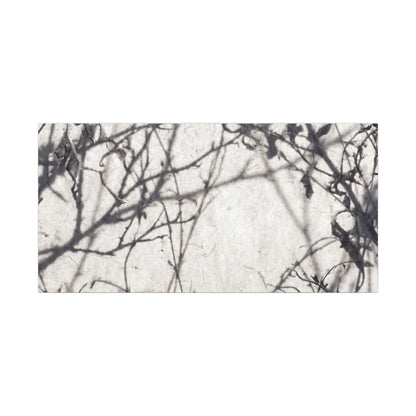 Winter Shadow Play Japanese Pattern Canvas Art | Elegant Decor