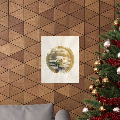 Golden Hour Lotus Flower Wall Art Print - Zen Ma