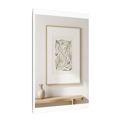 Japandi Charcoal Canvas Art