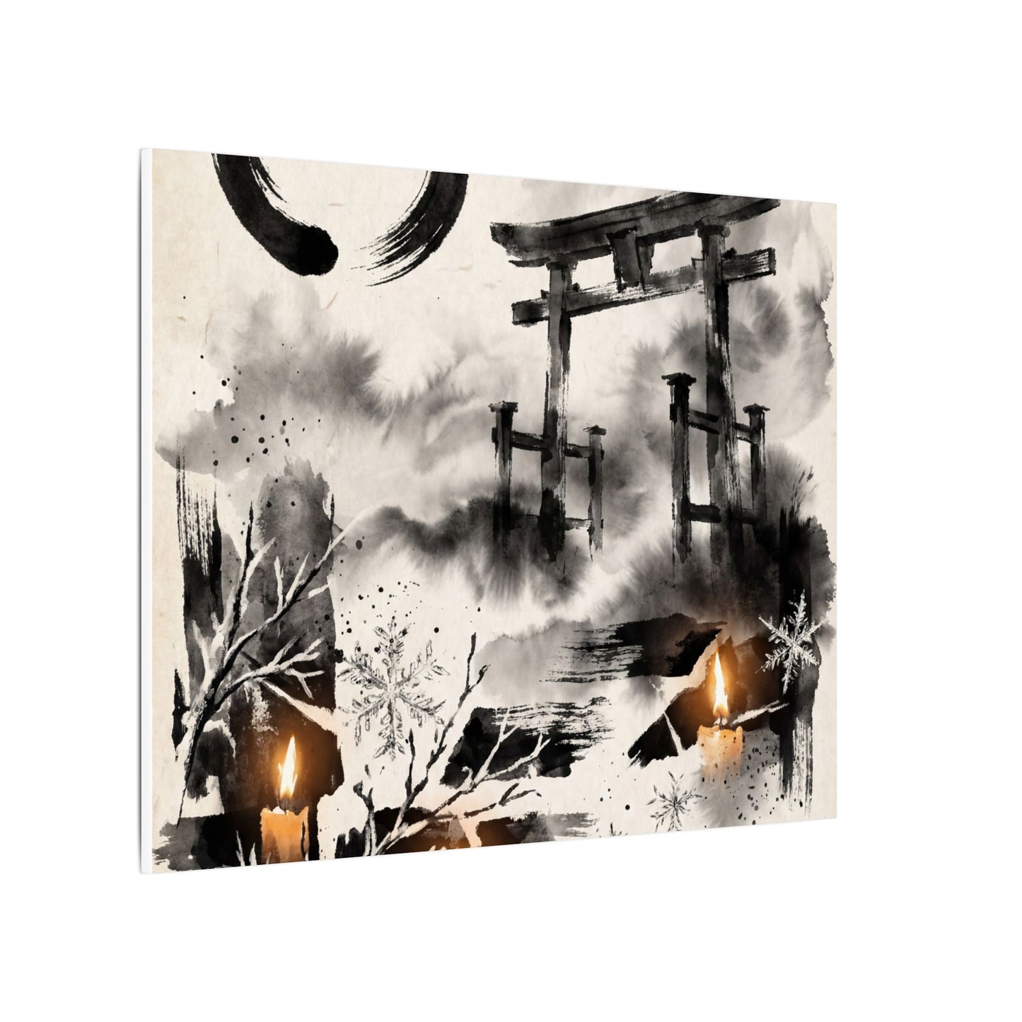 Candlelight Torii Gate Canvas Art - Zen Datsuzoku