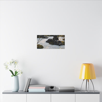 Zen Tea Ceremony in Golden Hour | Karesansui Canvas Art