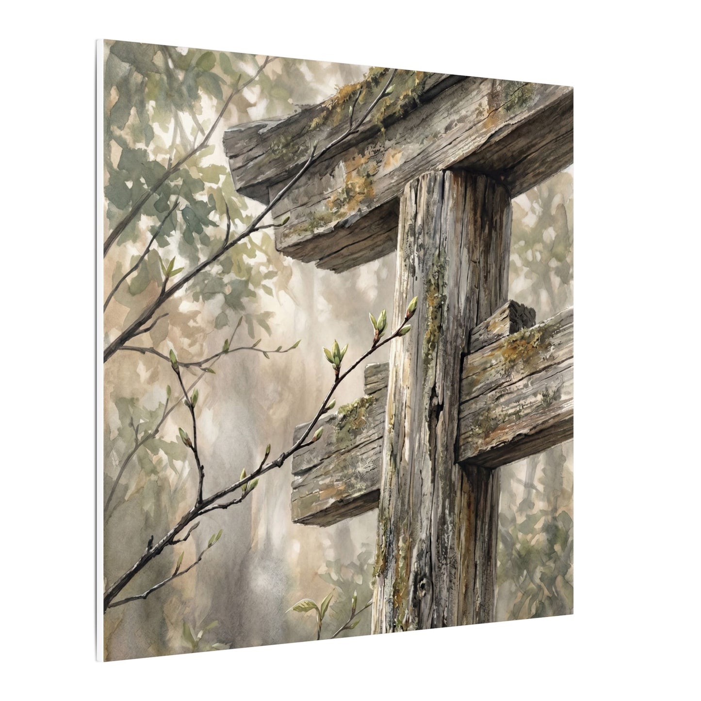 Torii Gate Spring Canvas Art | Japandi Neutral Design