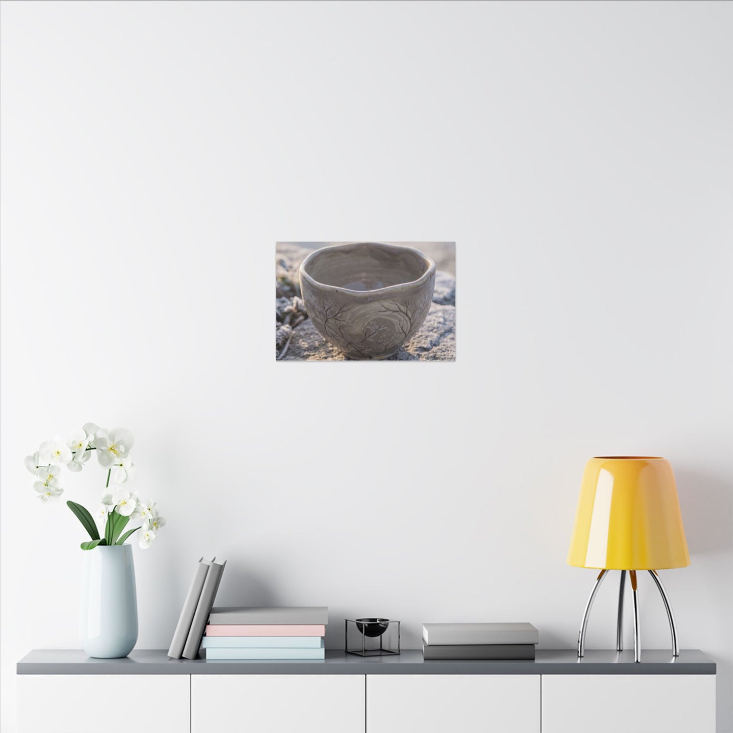 Seijaku Ceramic Bowl Canvas Art - Japandi Japanese Pattern