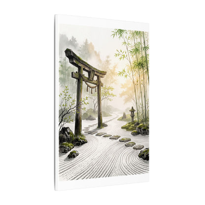 Peaceful Torii Gate Canvas Art - Karesansui Zen