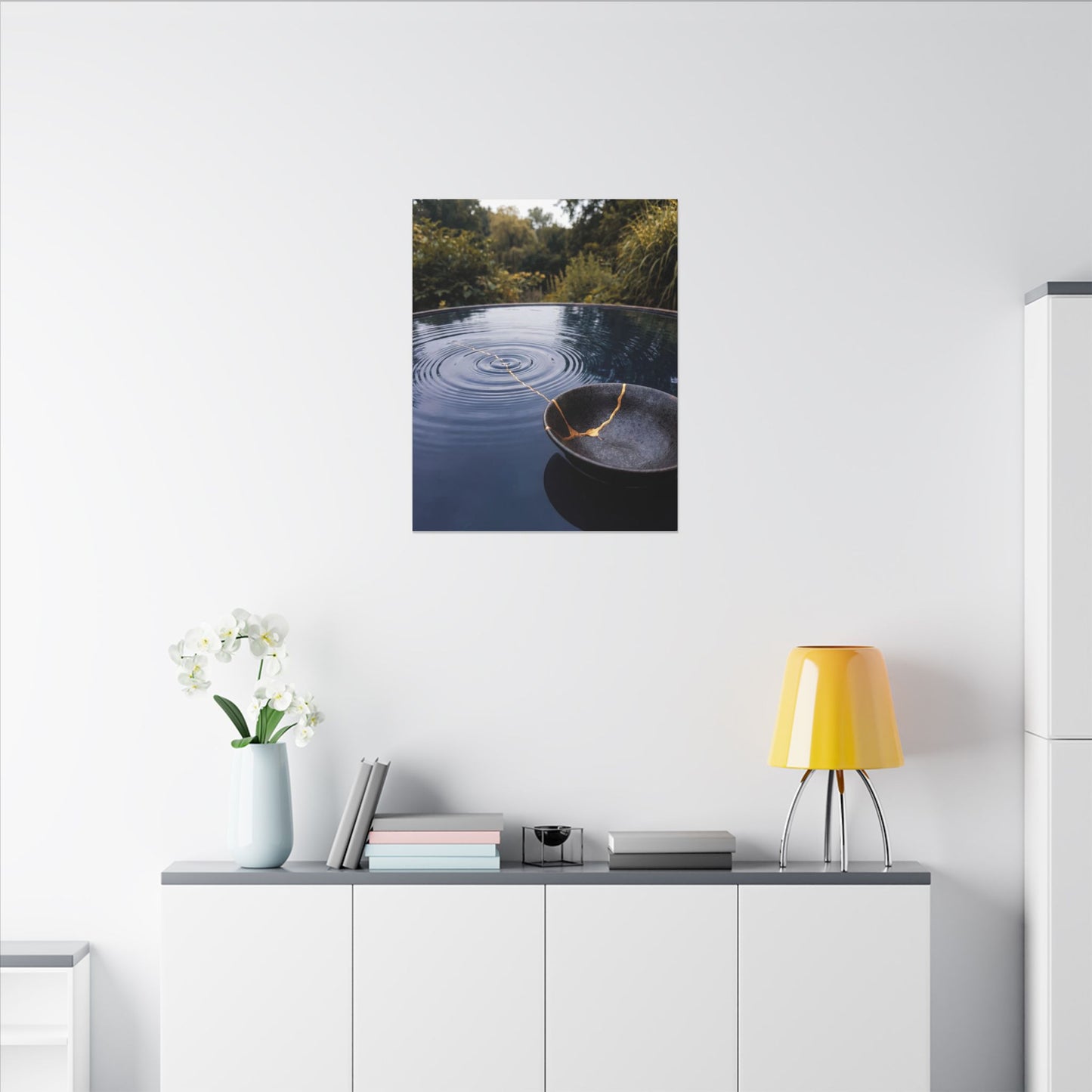 Kintsugi Water Ripple in Overcast | Broken Beauty Canvas Art