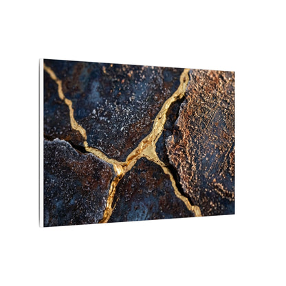 Winter Rust Patina Gold Vein Canvas Art | Resilient Decor
