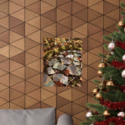 Japandi Broken Pottery in Dappled | Japanese Pattern Wall Art Print