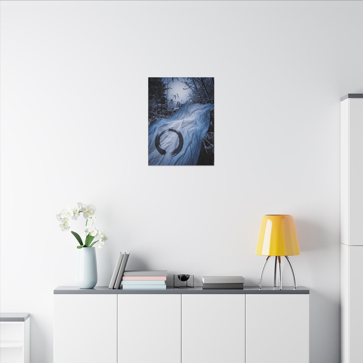 Moonlight Silk Drape Canvas Art - Zen Datsuzoku
