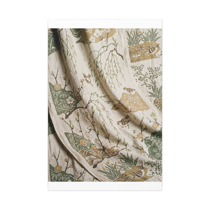Silk Drape Canvas Art | Spring Japandi Japanese Pattern Art