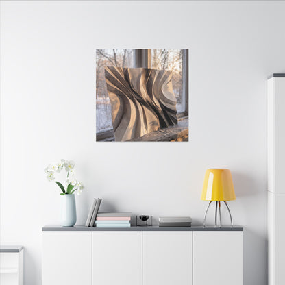 Mono No Aware Paper Fold Canvas Art - Japandi Minimal Line