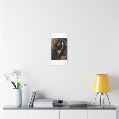 Moody Rust Patina Canvas Art - Moody Minimal Dark Japandi
