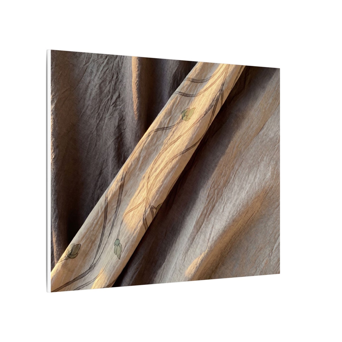 Warm Silk Drape Canvas Art - Japanese Pattern Japandi