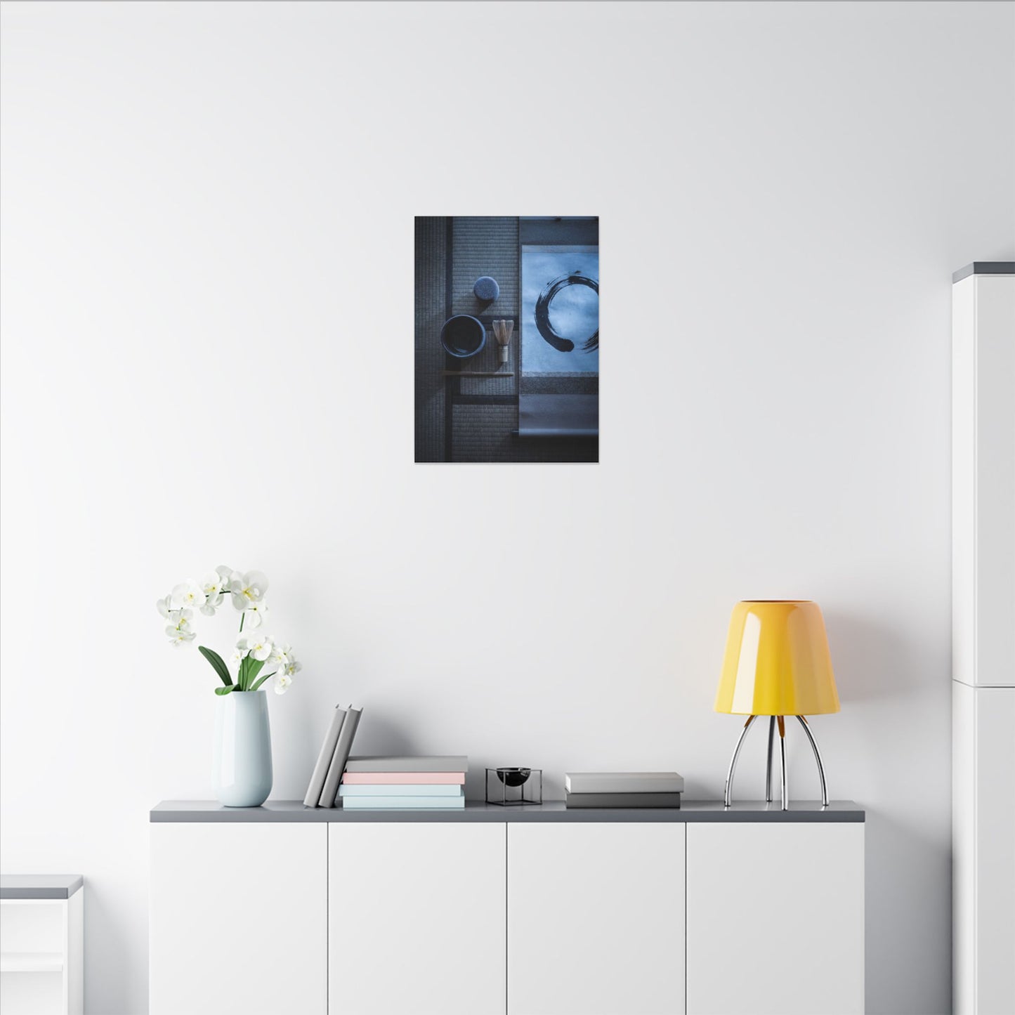 Tea Ceremony Enso Canvas Art | Calm Zen Art