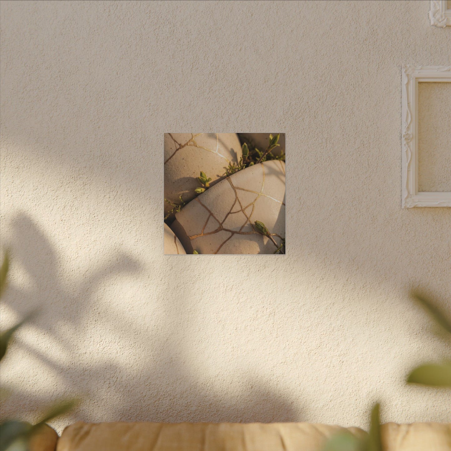 Spring Broken Pottery Gold Vein Canvas Art | Beautiful Decor