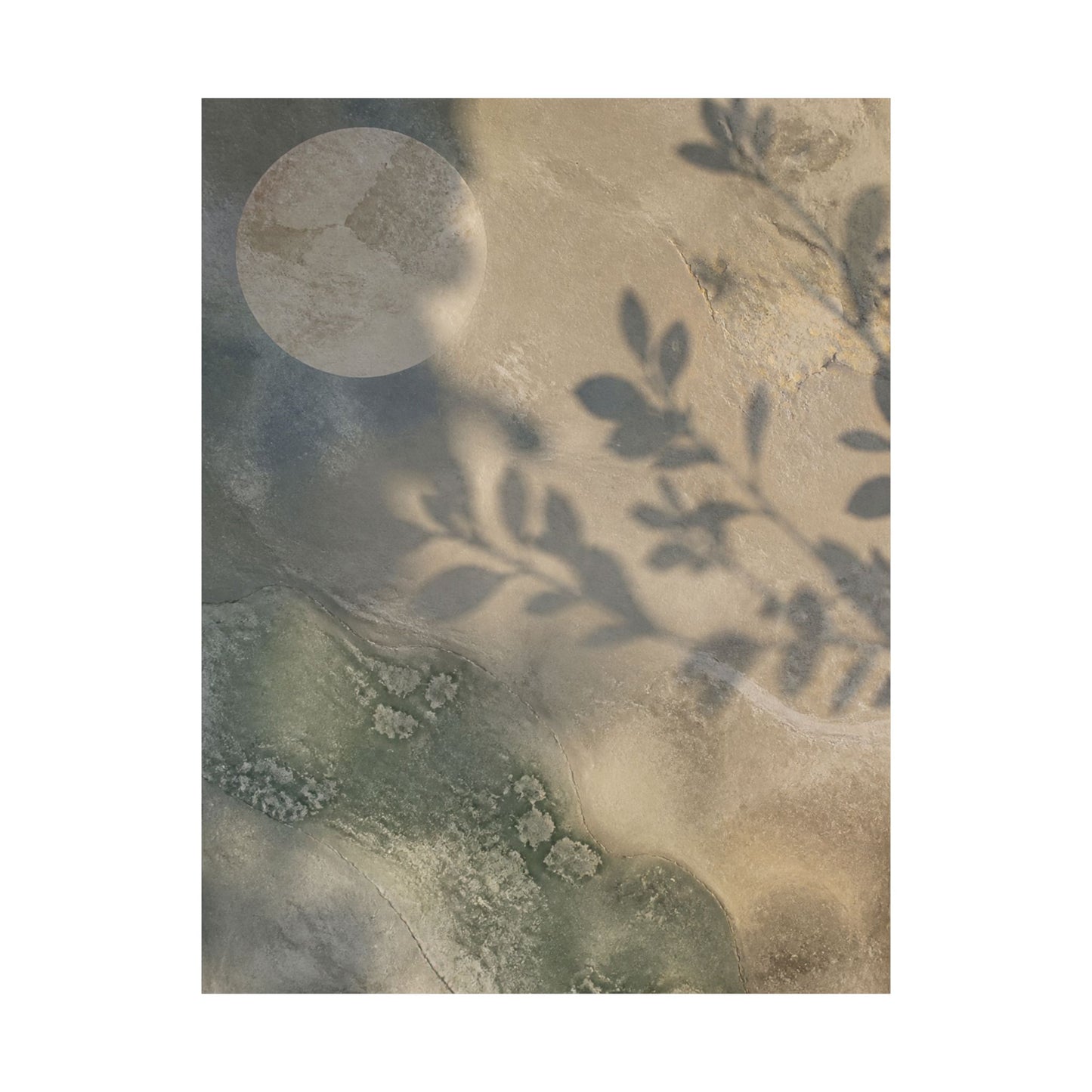 Winter Shadow Play Texture Wall Art Print | Cozy Decor