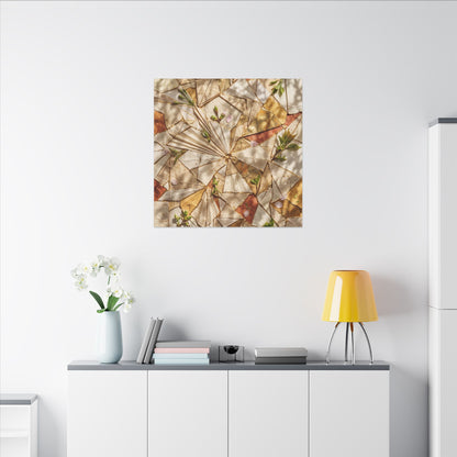 Resilient Paper Fold Canvas Art - Gold Repair Kintsugi