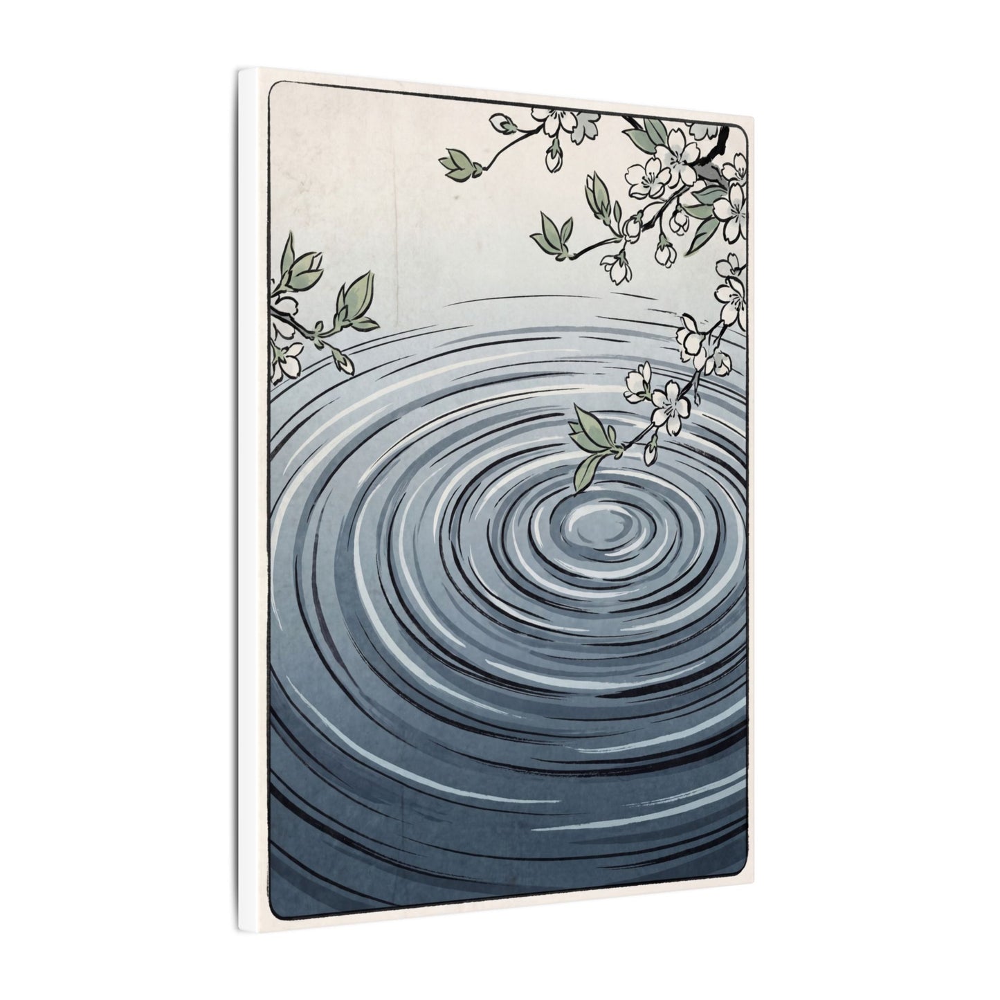 Calm Water Ripple Canvas Art - Ukiyo E Inspired Zen