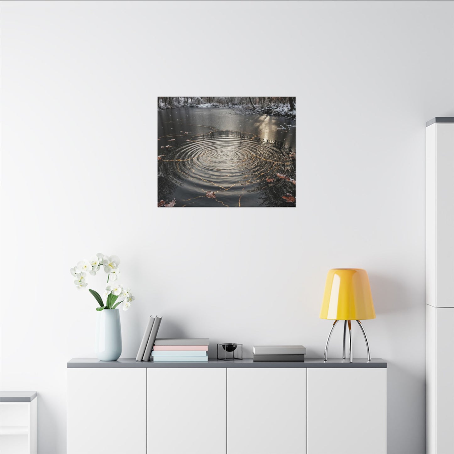 Water Ripple Broken Beauty Canvas Art | Artful Kintsugi Art