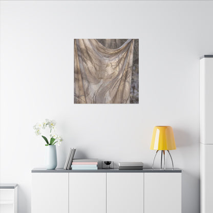 Ma Silk Drape Canvas Art - Japandi Japanese Pattern