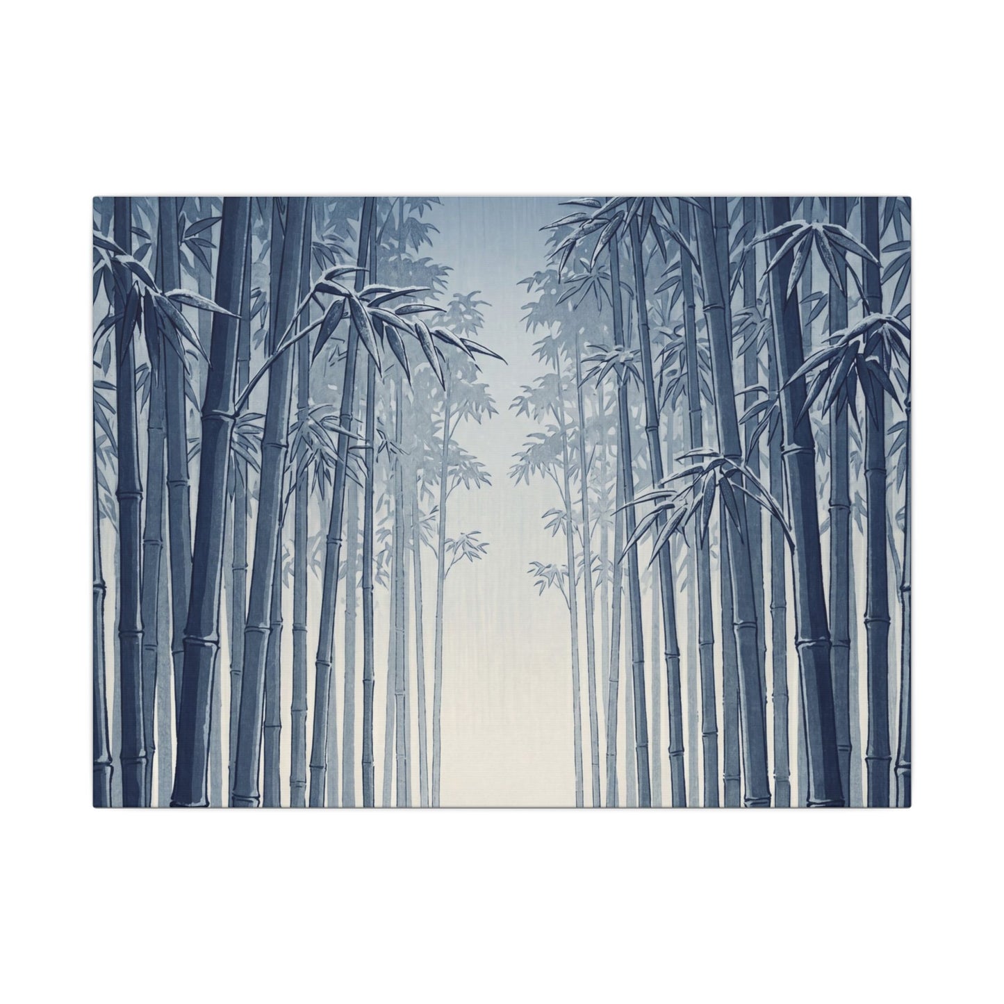 Bamboo Grove Canvas Art | Winter Zen Ukiyo E Inspired Art
