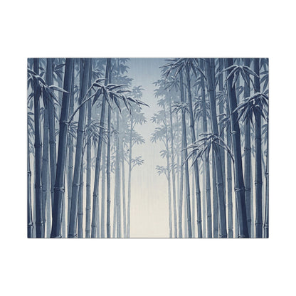 Bamboo Grove Canvas Art | Winter Zen Ukiyo E Inspired Art