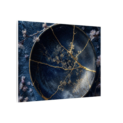 Cherry Blossom Winter Canvas Art | Kintsugi Philosophical Design