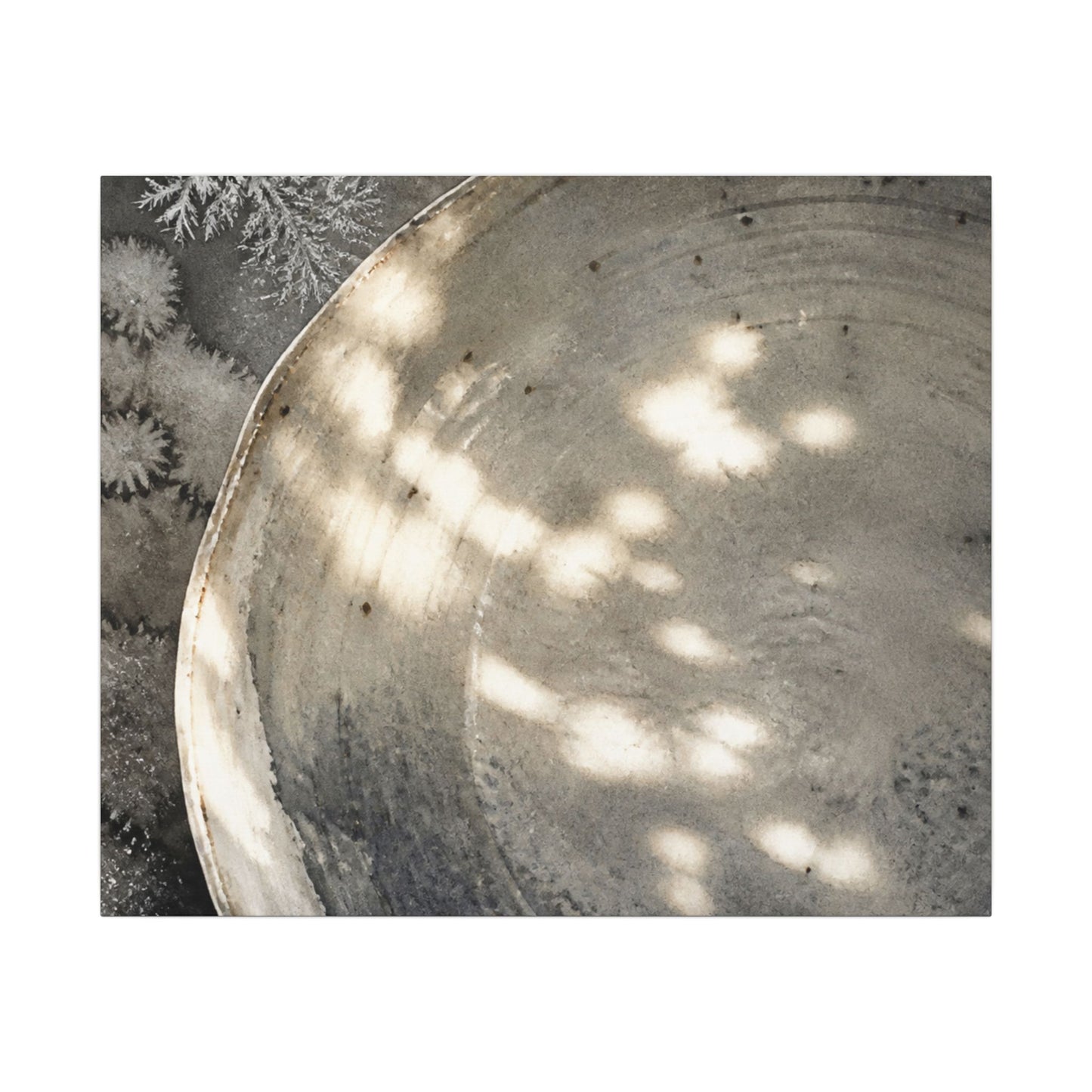 Ceramic Bowl Watercolor Canvas Art | Warm Japandi Art