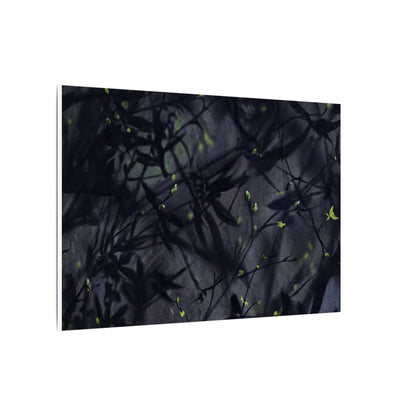 Shadow Play Spring Canvas Art | Dark Japandi Atmospheric Design