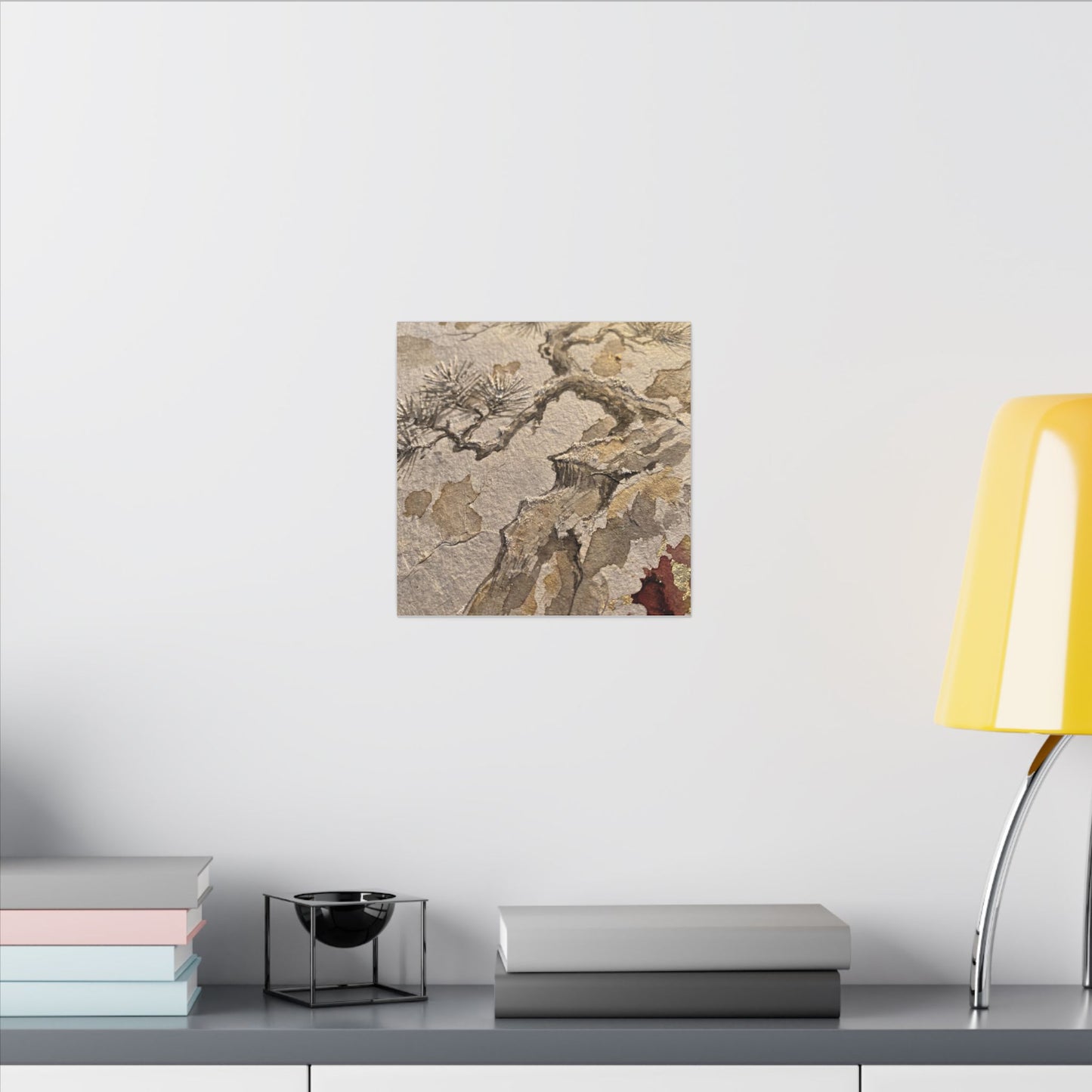 Pine Tree Canvas Art | Winter Japandi Japanese Pattern Art