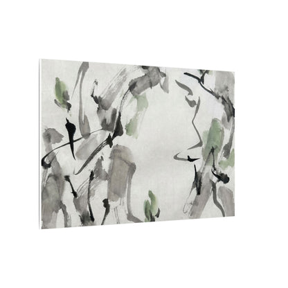 Zen Ink Brushstroke in Overcast | Sumi E Canvas Art