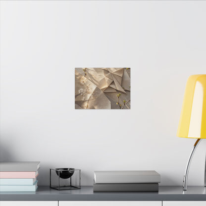 Golden Hour Paper Fold Canvas Art - Japandi Fukinsei