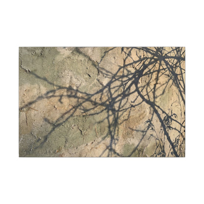Japandi Shadow Play in Golden Hour | Texture Canvas Art