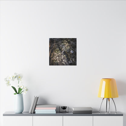 Moonlit Garden Japanese Pattern Canvas Art | Elegant Japandi Art