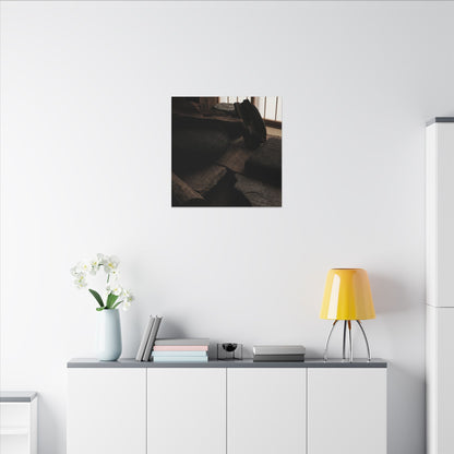 Dark Japandi Shadow Zen Canvas Art