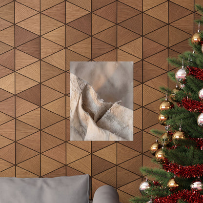 Winter Paper Fold Watercolor Wall Art Print | Elegant Decor