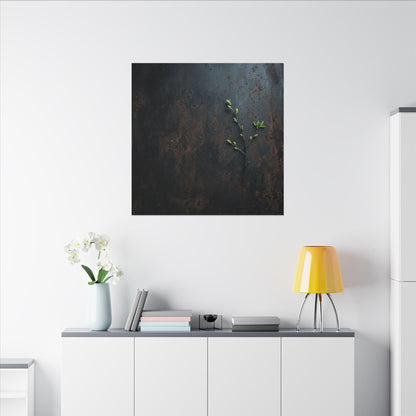Rust Patina Moody Minimal Canvas Art | Moody Dark Japandi Art