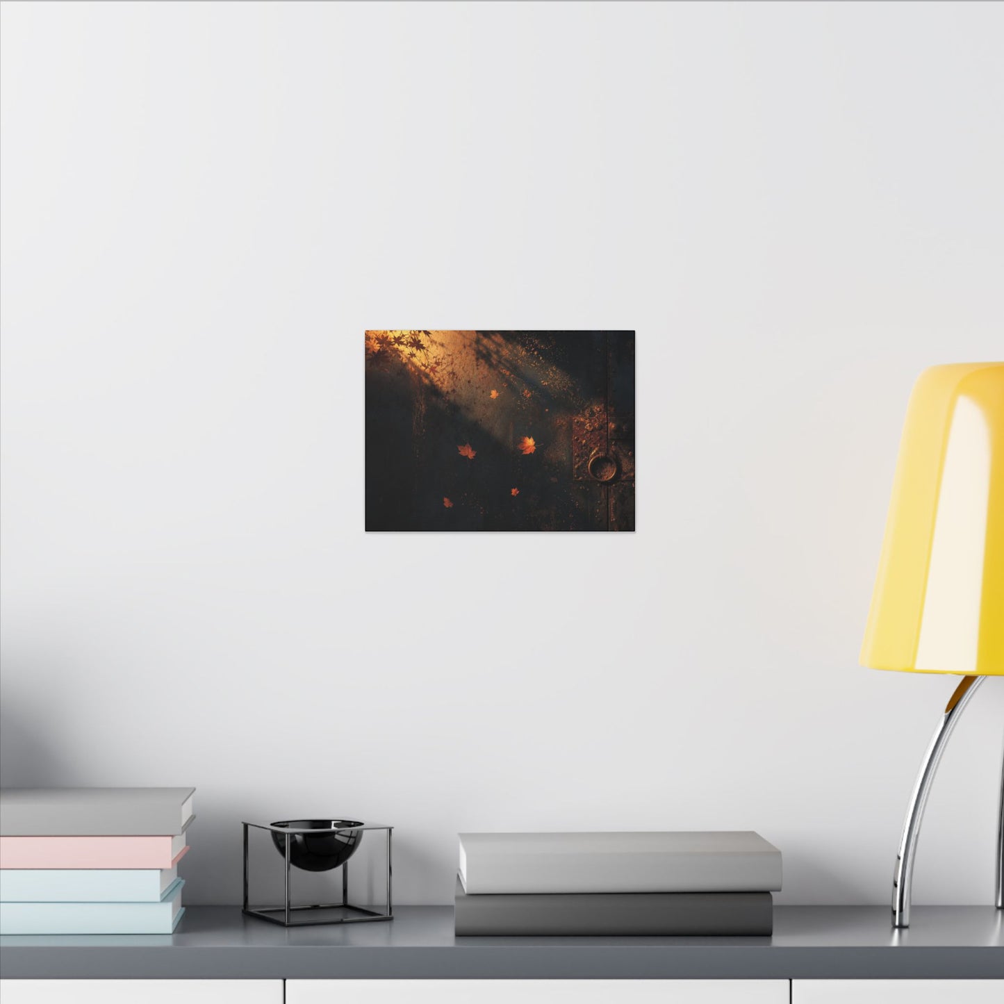 Dark Japandi Rust Patina in Golden Hour | Shadow Zen Canvas Art