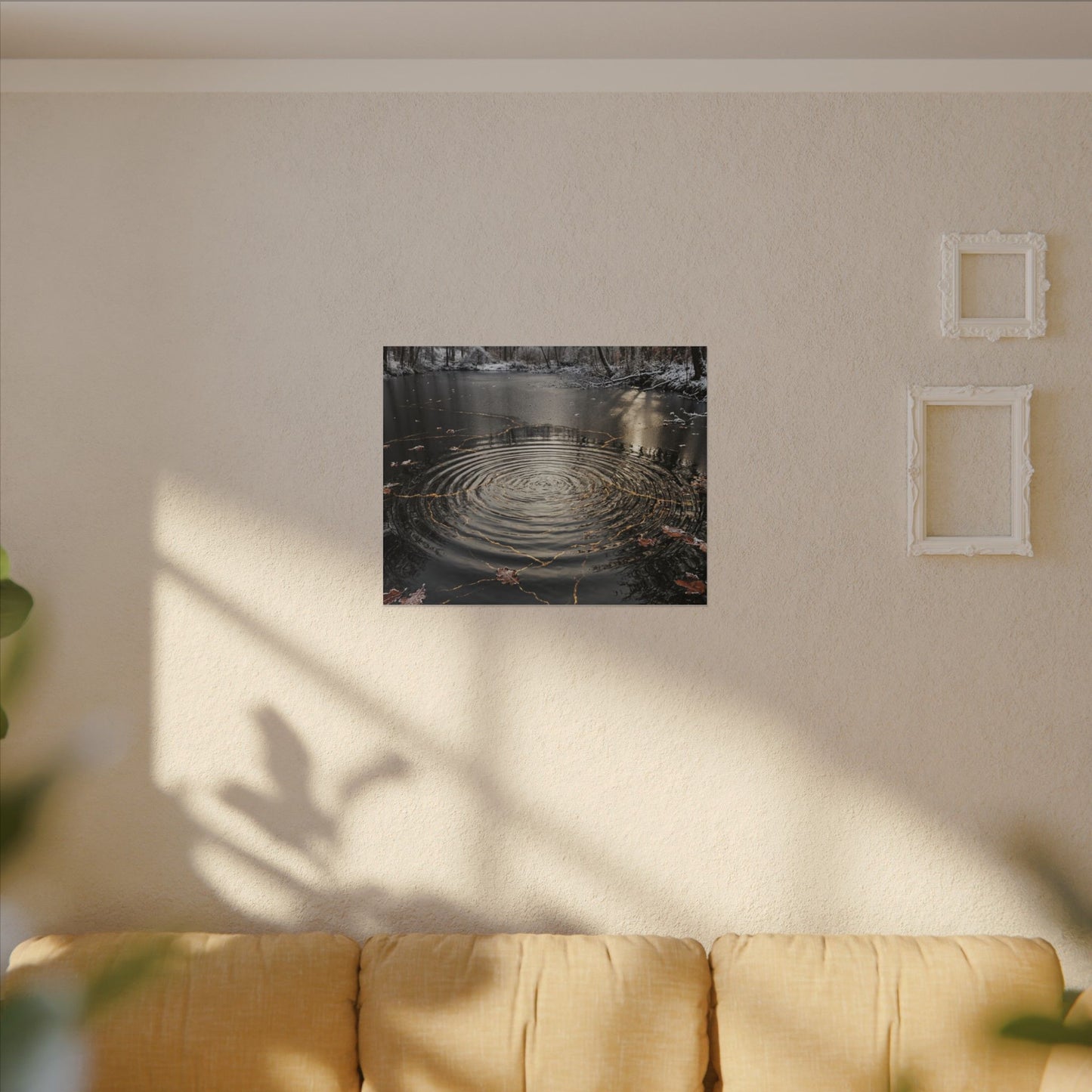 Water Ripple Broken Beauty Canvas Art | Artful Kintsugi Art