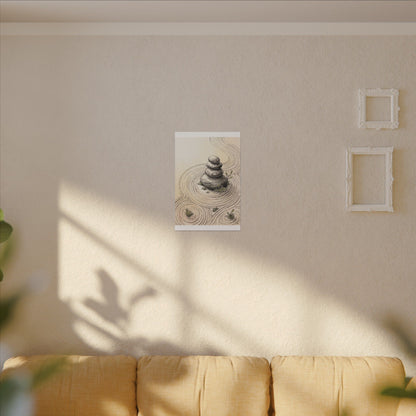 River Stones Spring Canvas Art | Zen Serene Design